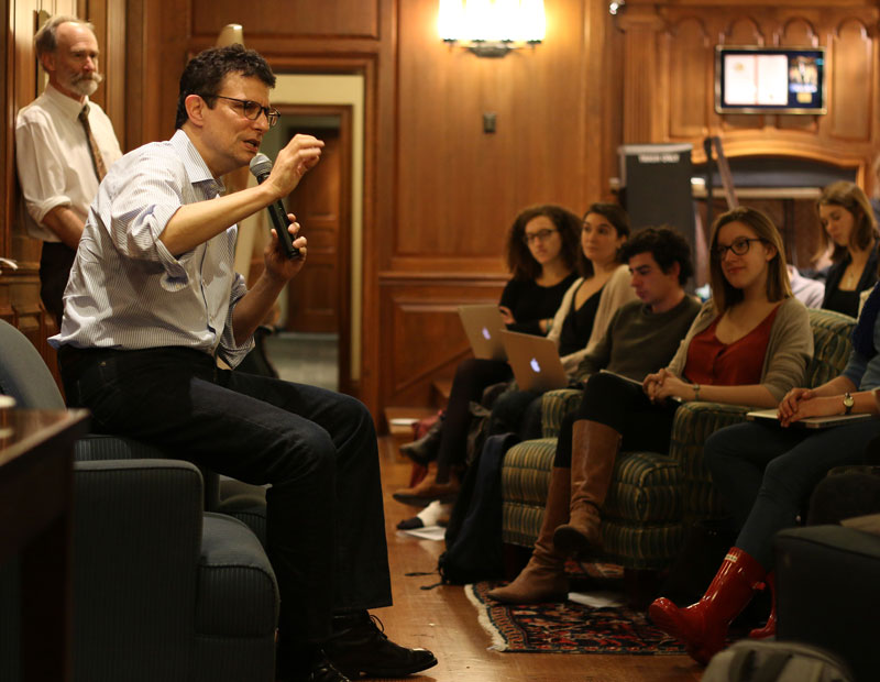 David Remnick, New Yorker editor at Yale, session on 